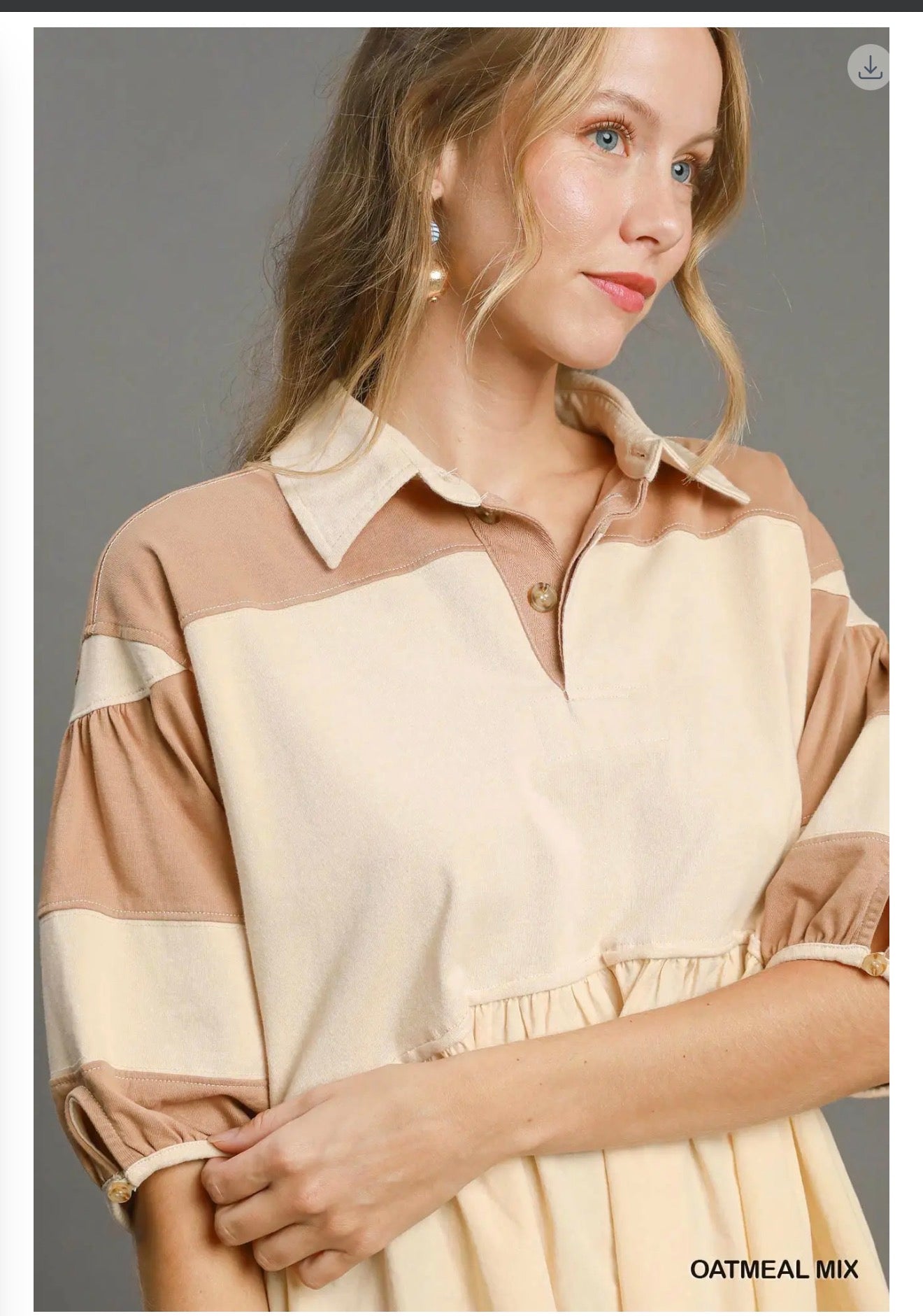 The Genesis dress in Oatmeal