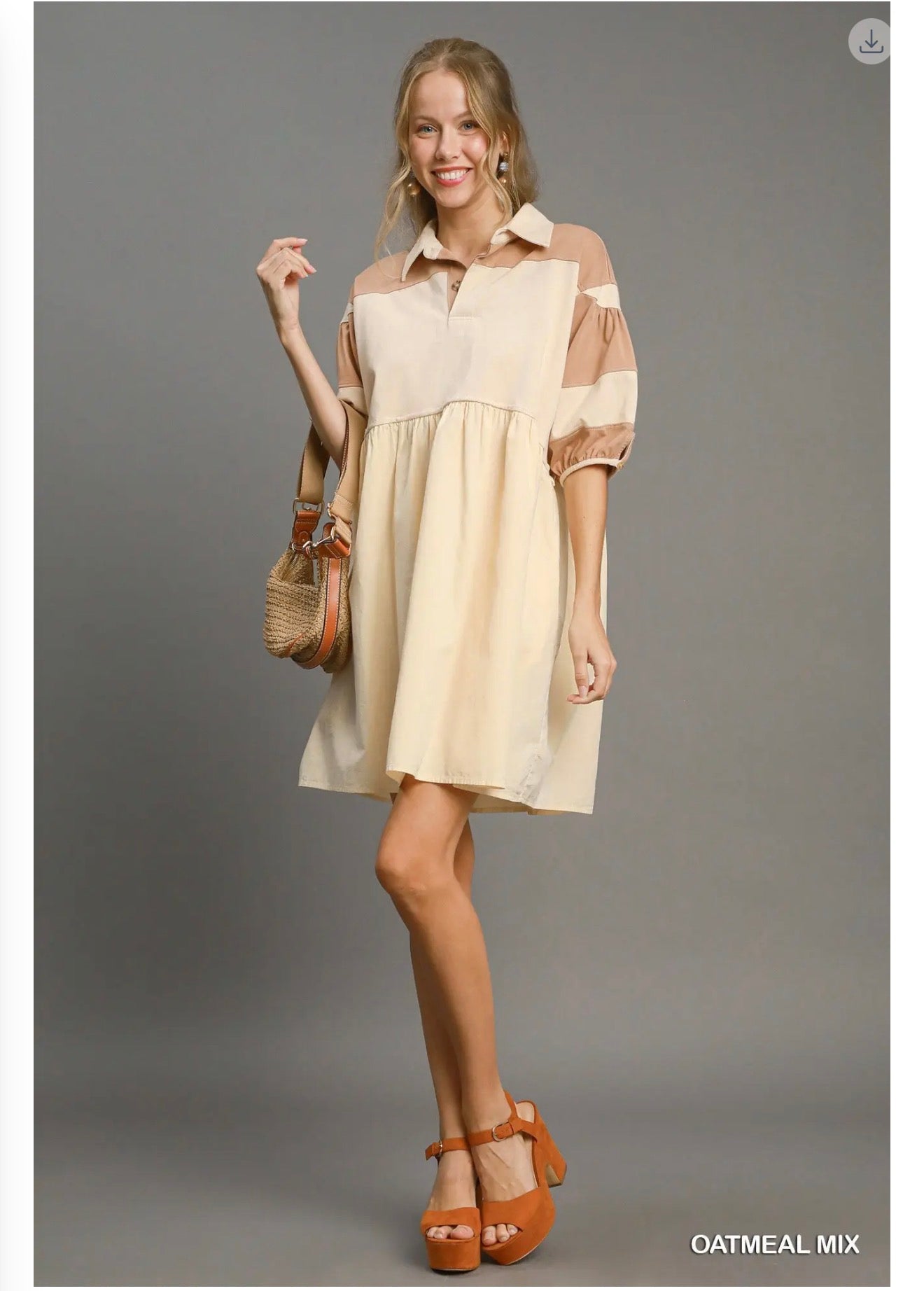 The Genesis dress in Oatmeal