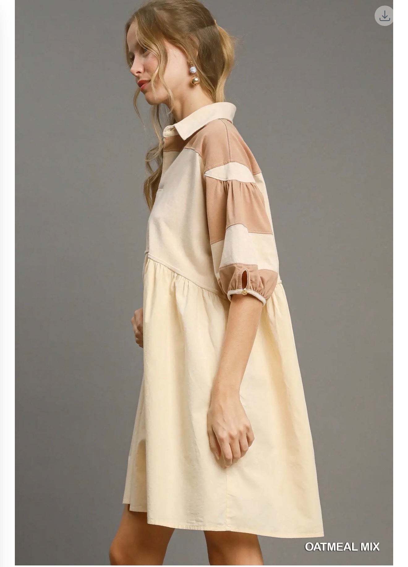 The Genesis dress in Oatmeal