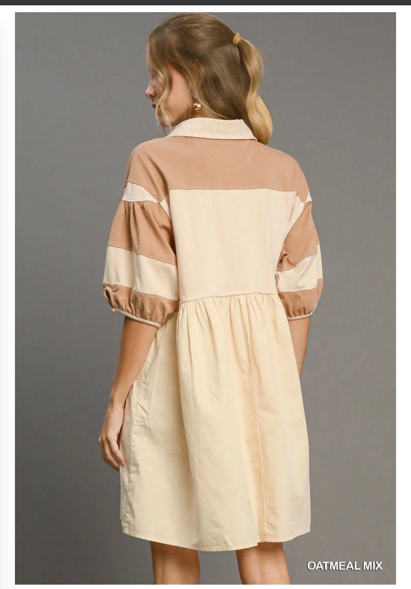 The Genesis dress in Oatmeal