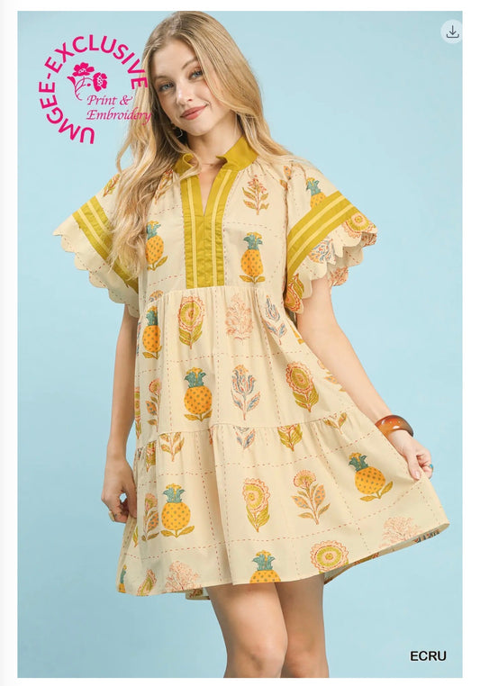 The Riss dress in cream