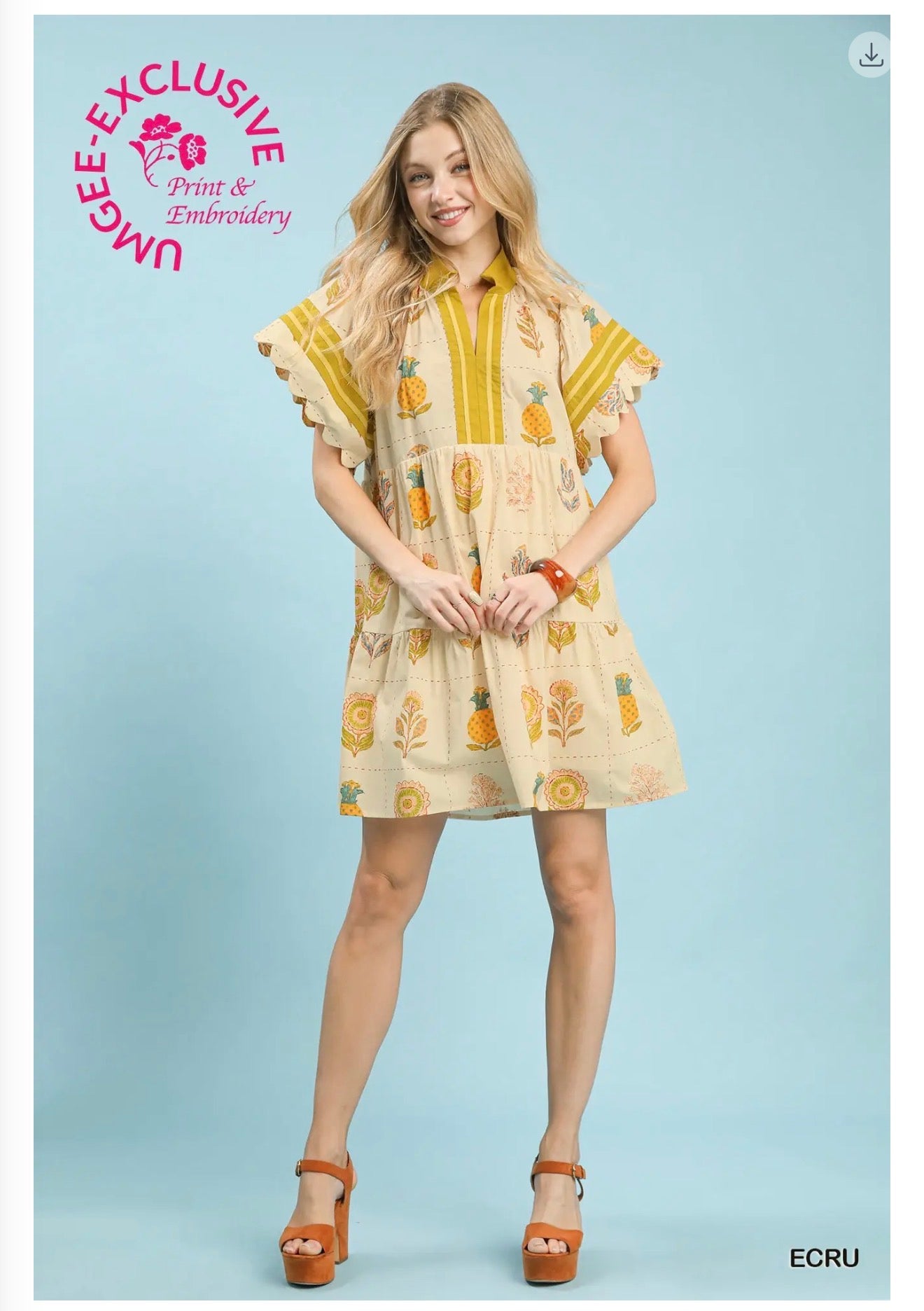The Riss dress in cream