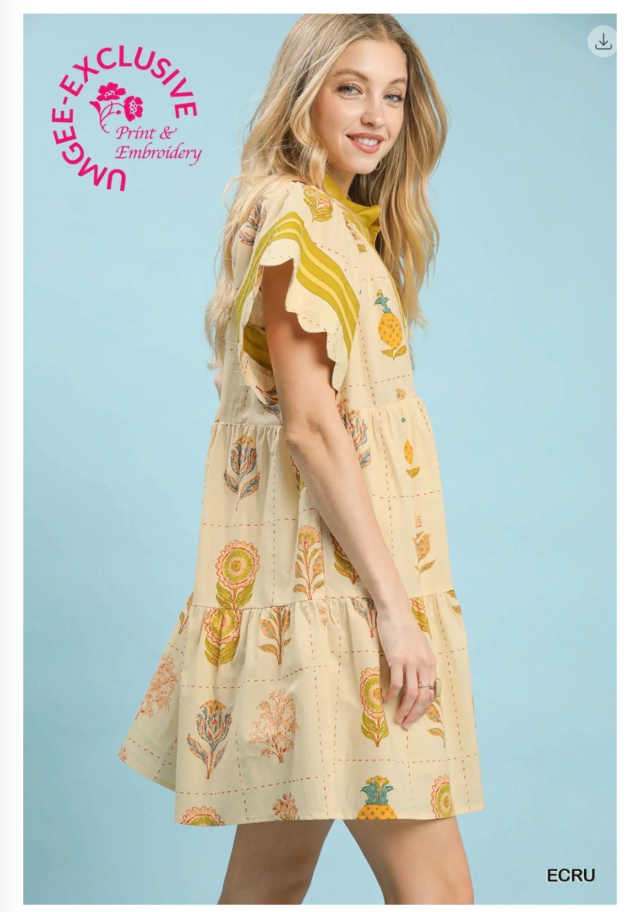 The Riss dress in cream