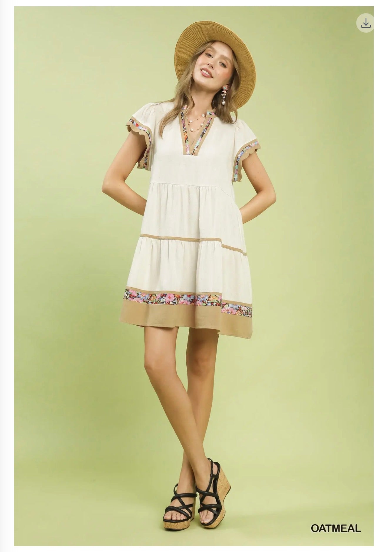 The Ashtyn dress in oatmeal