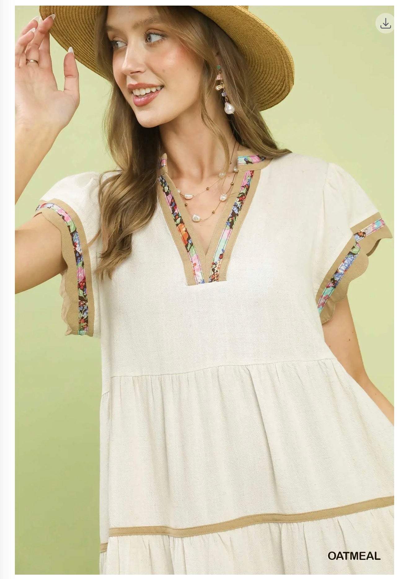 The Ashtyn dress in oatmeal