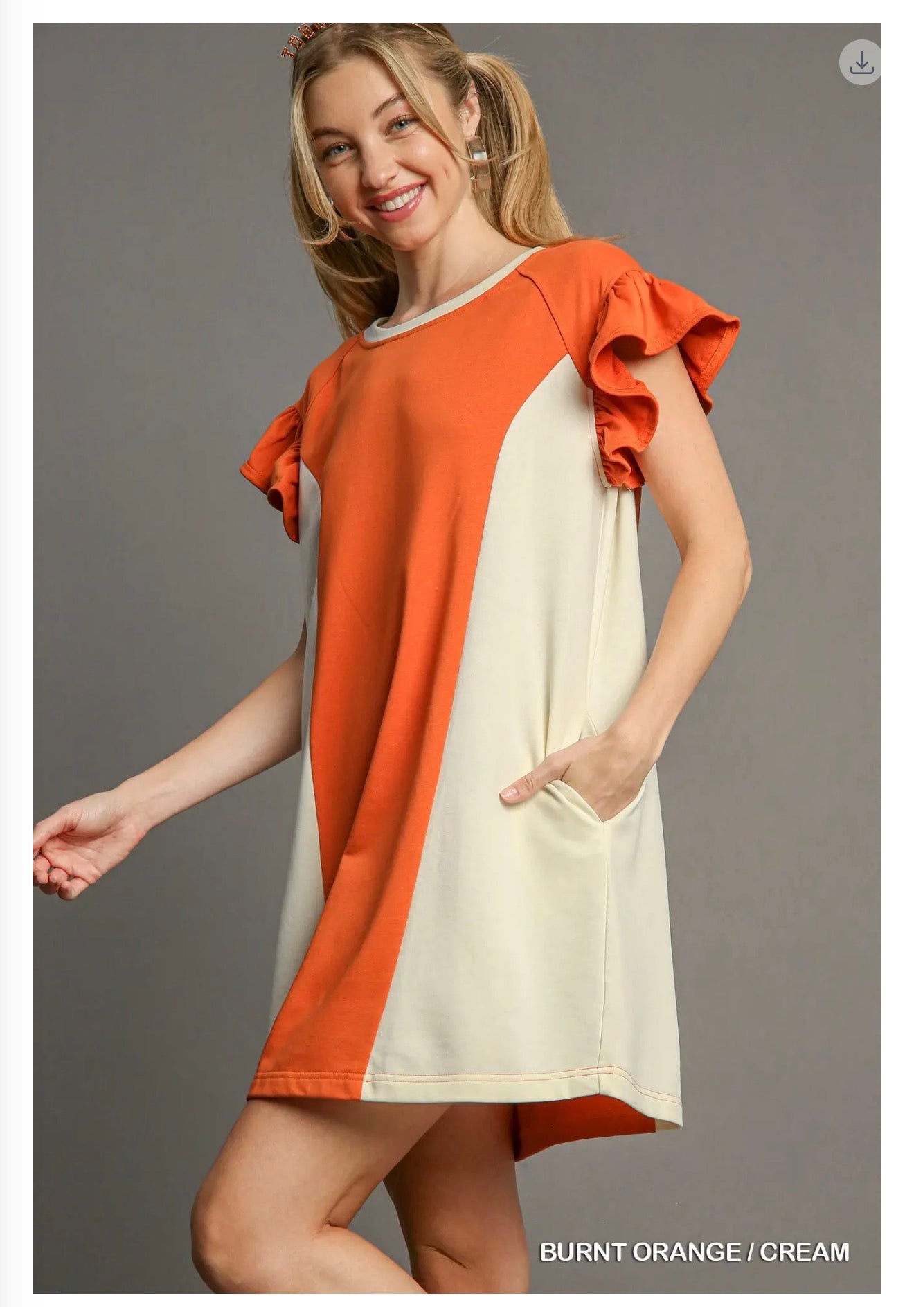The Game Day dress in orange