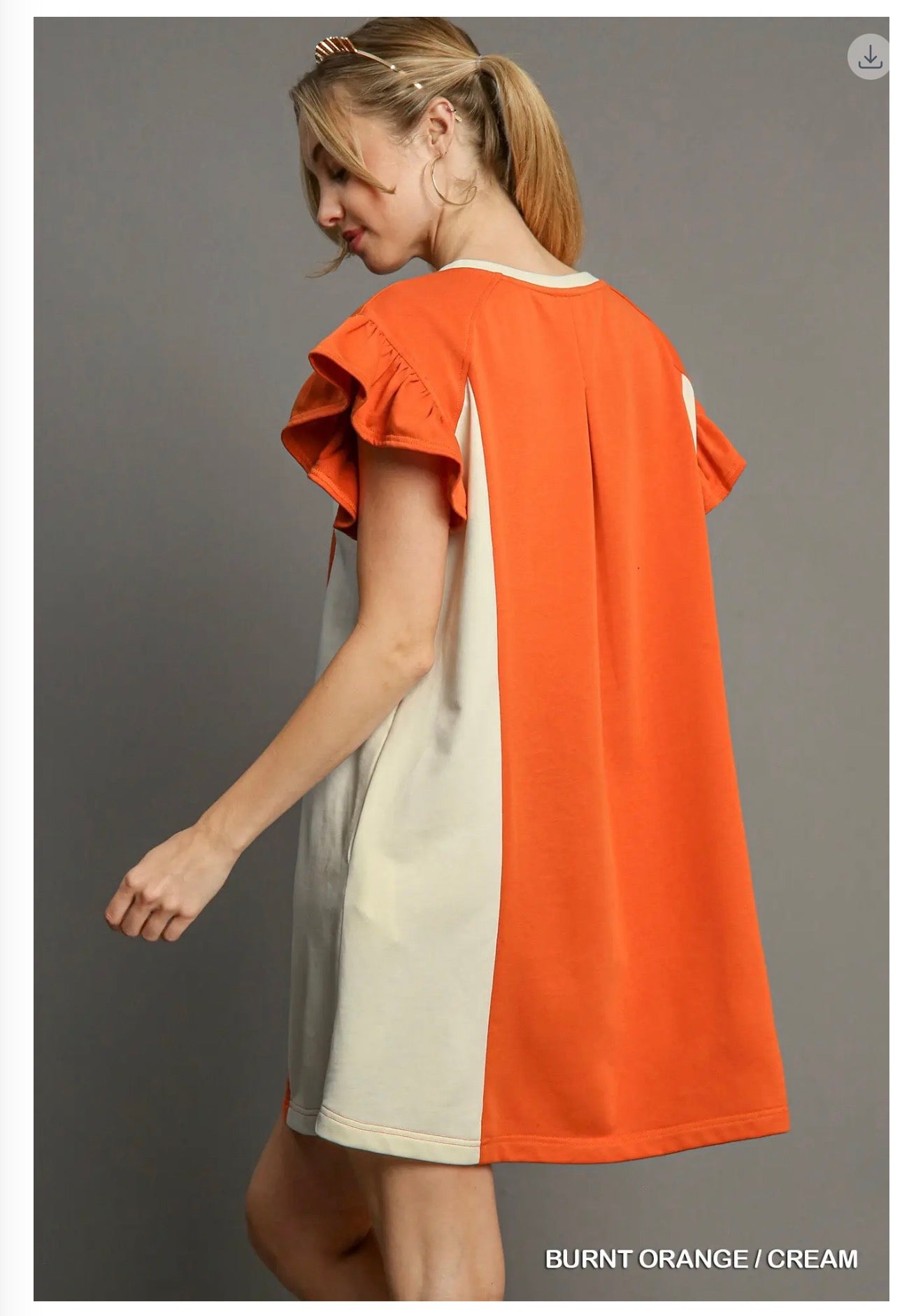 The Game Day dress in orange