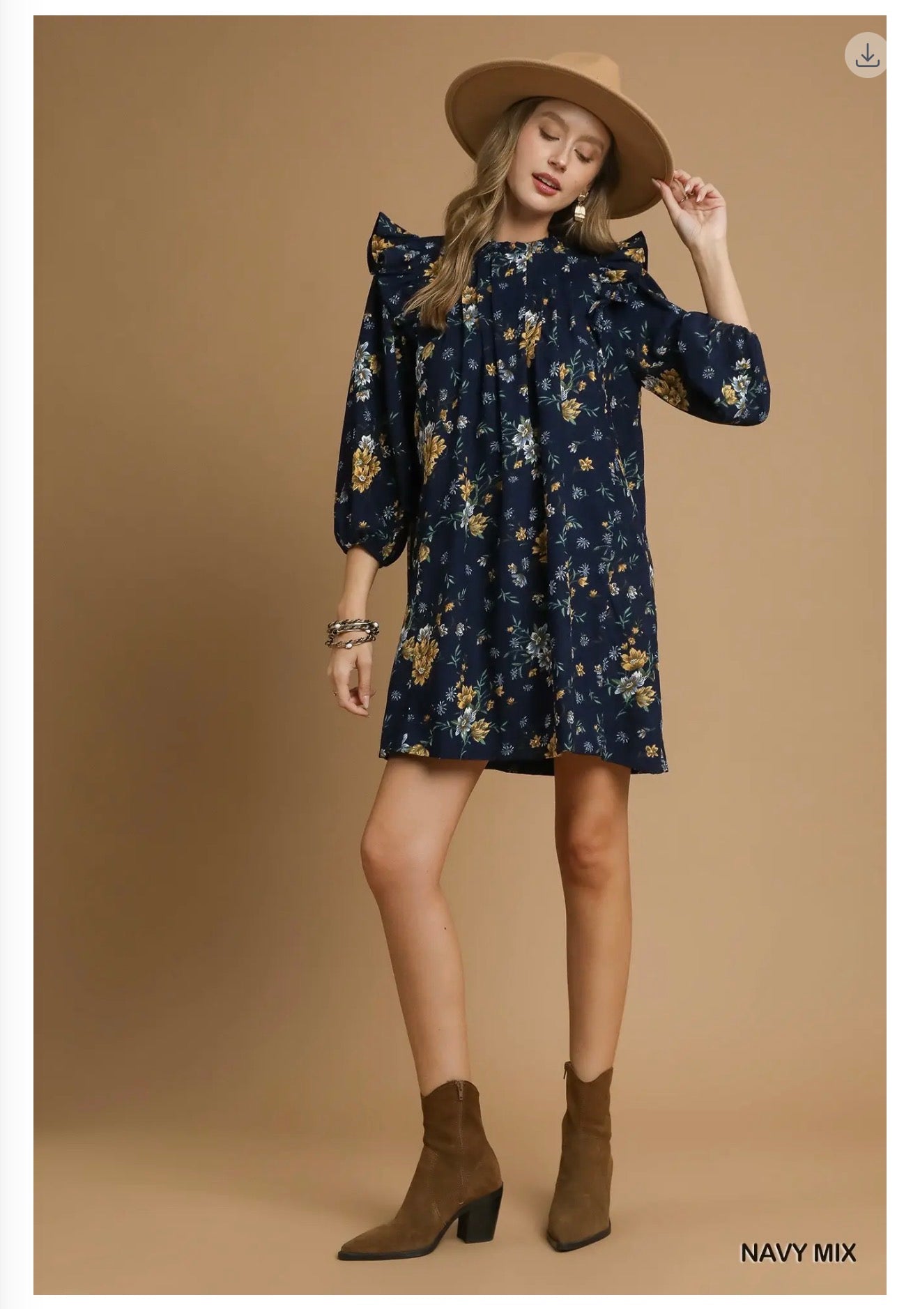The Rodeo dress in navy